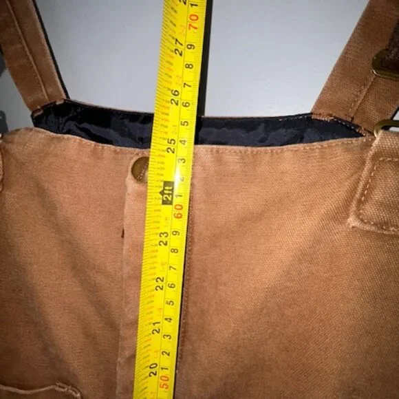 Carhartt Duck Canvas Insulated Overalls Women 8X32 Quilted Lining - Picture 9 of 9